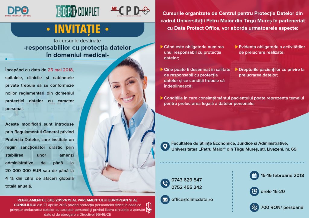 Protectia datelor in domeniul medical si sectorul sanitar