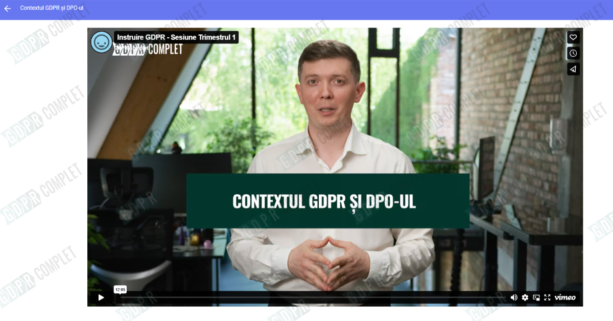 GDPR Complet-curs online GDPR certificare DPO
