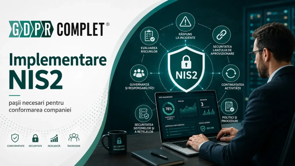 Implementare nis2 Află ce presupune implementarea NIS2 în România, care sunt etapele, documentele și măsurile necesare și cum pregătești compania pentru conformare.